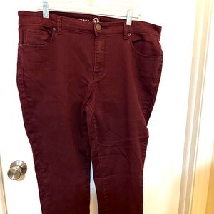Burgundydy jeans size 16w